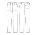Spodnie kucharskie SLIM FIT grey mix