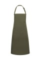 Fartuch na szelkach Basic z klamrą 100x100cm DUŻY ROZMIAR, kolor zielony mech