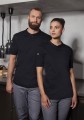 T-shirt kucharski UNISEX Short-Sleeve Work Shirt PERFORMANCE czarny Rozmiar XS