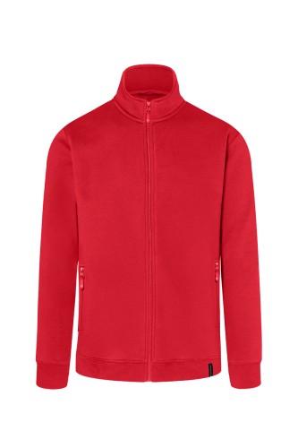 Bluza dresowa robocza męska, Sweat Jacket, czerwona, KARLOWSKY  przód