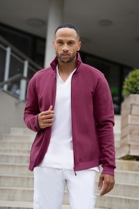 Bluza dresowa robocza męska,  Sweat Jacket, oberżyna / aubergine