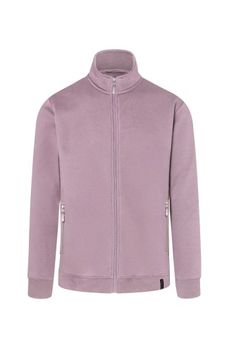 Bluza dresowa robocza męska, Sweat Jacket, ciemny róż, przód