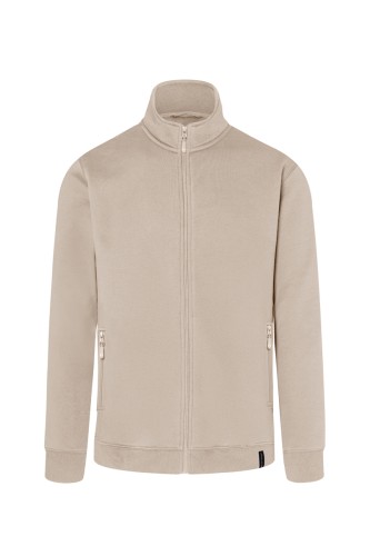 Bluza dresowa robocza męska, Sweat Jacket, piaskowa, przód