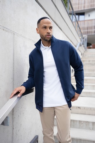 Bluza dresowa robocza męska, Sweat Jacket, granatowa zdjęcie aranżowane