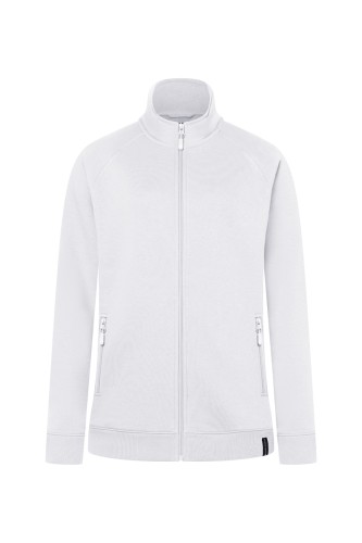 Bluza dresowa, robocza damska, SWEAT JACKET, biała, przód