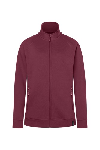 Bluza dresowa, robocza damska, SWEAT JACKET, oberżyna, przód