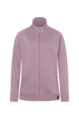 Bluza dresowa, robocza damska, SWEAT JACKET, ciemny róż, przód