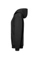Bluza robocza damska z kapturem (hoodie), czarna, widok z lewej strony