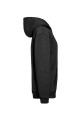 Bluza robocza damska z kapturem (hoodie), czarna, widok z prawej strony