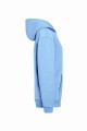 Bluza robocza damska z kapturem (hoodie), lodowy błękit, widok z prawej strony