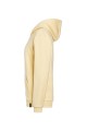 Bluza robocza damska z kapturem (hoodie), pastelowy żółty, widok z lewej strony