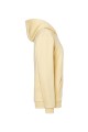 Bluza robocza damska z kapturem (hoodie), pastelowy żółty, widok z prawej strony