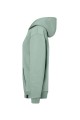Bluza robocza damska z kapturem (hoodie), zieleń pistacjowa, widok z lewej strony