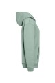 Bluza robocza damska z kapturem (hoodie), zieleń pistacjowa, widok z prawej strony