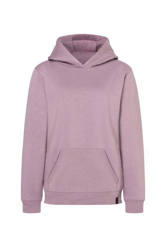 Bluza robocza damska z kapturem (hoodie), ciemny róż, przód