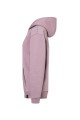 Bluza robocza damska z kapturem (hoodie), ciemny róż, widok z lewej strony