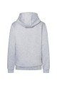 Bluza robocza damska z kapturem (hoodie), srebrnoszary, tył