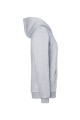 Bluza robocza damska z kapturem (hoodie), srebrnoszary, widok z prawej strony