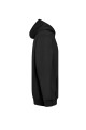 Bluza robocza z kapturem, męska, (hoodie), czarna, widok z prawej strony