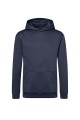 Bluza robocza z kapturem, męska, (hoodie), granatowa, przód