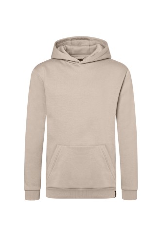 Bluza robocza z kapturem, męska, (hoodie), piaskowa, przód