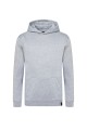 Bluza robocza z kapturem, męska, (hoodie), srebrnoszara, przód