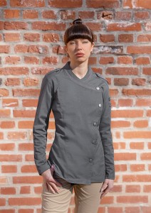 Bluza kucharska, damska Denim ROCK CHEF Stage2, długi rękaw, vintage black