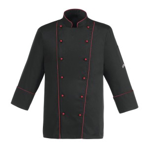 Bluza kucharska PROFILE, długi rękaw, czarna