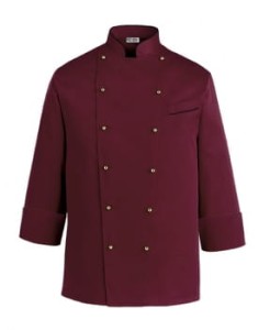 Bluza kucharska z długim rękawem PAINT BORDEAUX, rozmiar M, OUTLET