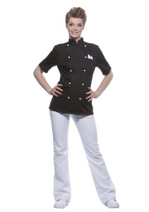 Damska bluza kucharska PAULINE czarna, rozmiar 42,  OUTLET 