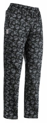 Kolorowe spodnie kucharskie SKULLS