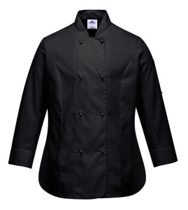 Damska czarna bluza kucharska Rachel, rozmiar 2XL, OUTLET