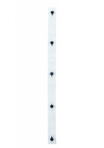 Biały plis do bluz kucharskich na 5 guzików, długość: 13 cm, 2 sztuki