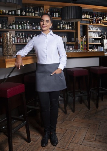 Zapaska Waist Apron BASIC WITH POCKET (kolor: antracytowy, 60x35 cm) (1) (1)