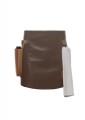 Ekskluzywna, skórzana zapaska Leather Waist Apron (59x40 cm; kolor: mokka)