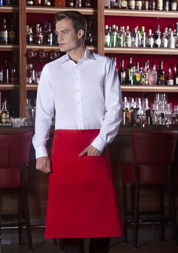 Zapaska (70x70 cm) Bistro Apron BASIC with Pocket, kolor: czerwony