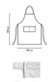 Fartuch kucharski długi khaki - duży Rozmiar