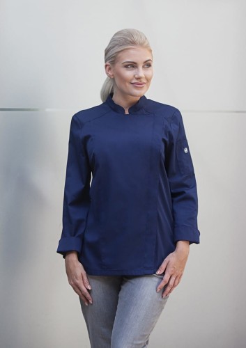 Damska bluza kucharska NAOMI niebieska Rozmiar 34