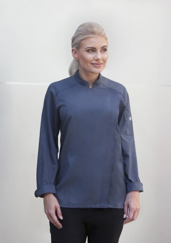 Damska bluza kucharska NAOMI szara Rozmiar 34