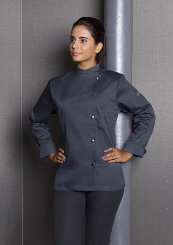 Damska bluza kucharska LARISSA szara Rozmiar 34