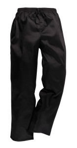 Spodnie kucharskie, czarne Drawstring