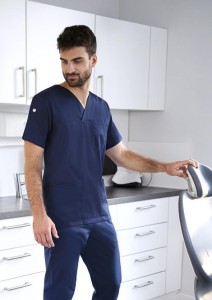 Męska wsuwana tunika medyczna ESSENTIAL granat