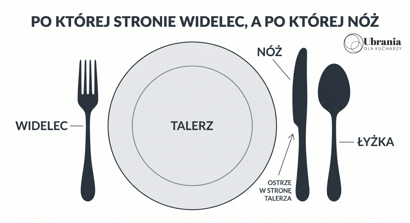 Po której stronie widelec a po której nóż – schemat ułożenia sztućców przy talerzu