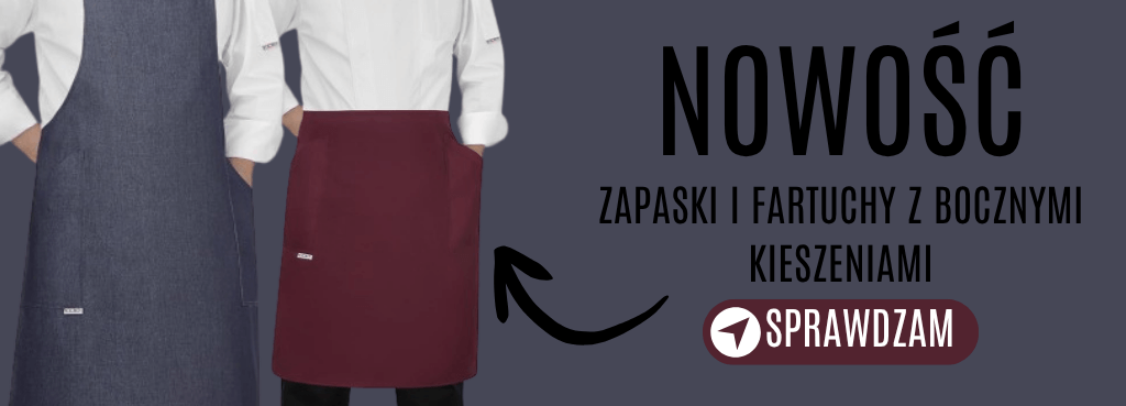 Fartuchy z bocznymi kieszeniami